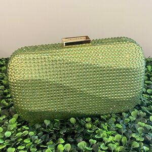 Green Crystal Embellished Women’s Clutch